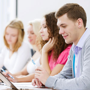 Year 10 pupils in classroom